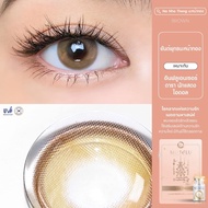 คอนแทคเลนส์  HYDROGEL มูเตลู เสริมเสน่ห์ คนรักคนหลง คนใคร่🌈Na-Nha-Thong🌈 Brown / Gray (Mutelu) ขนาดม