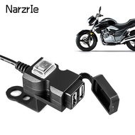 12V-24V Dual USB Motorbike Motorcycle Handlebar Charger Adapter Waterproof Power Supply Socket for iphone samsung huawei