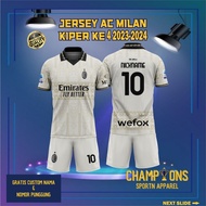 Custom Football Jersey 4C M1L4N GOALKEEPER 4 2023-2024 – Full Printing Dryfit Milano | Name & Number