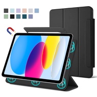 Magnetic Case with Clasp Smart Trifold Folio Cover Compatible with For Ipad 10 Generatio Pro 11 12.9 2022 2021 Funda For Ipad Mini 6 Air 5 4 2020 2018 10.9 Inch Cover