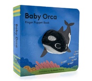 English Orca Baby Finger Puppet Book Cardboard Book Baby Orca: Finger Puppet Book Toddler English Enlightenment Tearing Cardboard Book Small Palm Book Baby Toy Book 0-3 Years Old