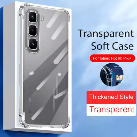 For Infinix Hot 60 Pro+ Case Anti-Yellow Transparent Soft Back Shockproof Cover Hot60 Pro Plus Hot60