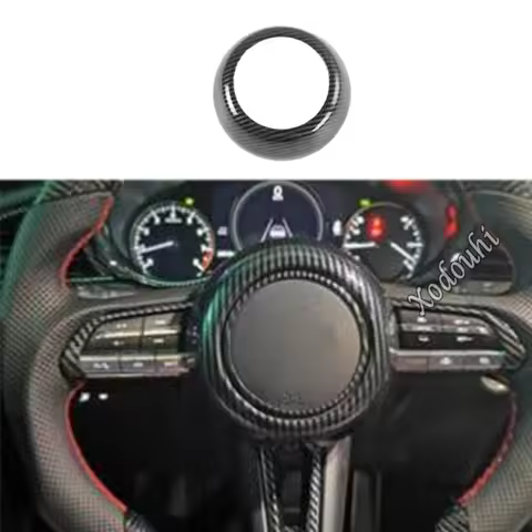 Car Body Cover Detector Sticker Steering Wheel Interior Kit Trim Lamp Frame Part 1PCs For Mazda CX-3