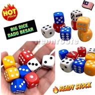 Big Dice. Dadu Besar. 16mm Acrylic Dice for Games. White, Blue, Orange, Red Dice