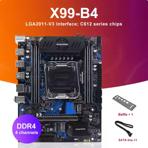 X99 Micro-ATX Motherboard LGA 2011 V3 DDR4 RAM M.2 Wifi/NVME For Xeon E5 V3/V4 CPU