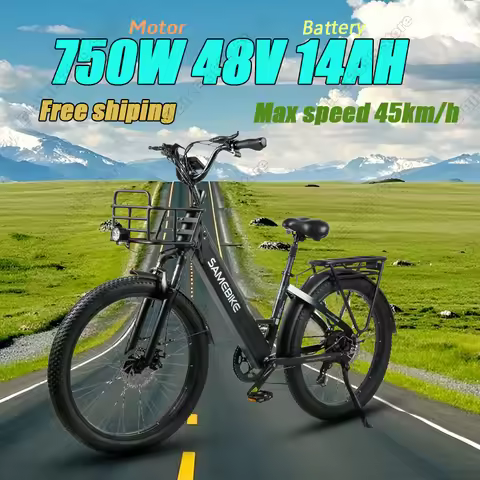Electric Bike SAMEBIKE RS-A01-Plus 750W Motor 48V 14AH 26-inch Tire Adult City Road Mountain Electri