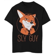 Evisu New Style Short-sleeved Zootopia All-Match Matching Couple Tees kucing cute Trend Bernafas