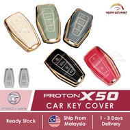 [NEW] Proton X50 TPU Chrome Car Key Cover Protector Casing High Quality Remote Case Sarung Kunci X50 keychain