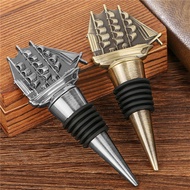 Novel Sailing Ship Wine Stopper Wine Gifts for Men Metal Bottle Stoppers Saver