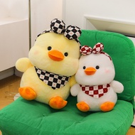 New Plump Duck Plush Toy Cute Bow Hairband Duck Doll Scarf Little White Duck Plushie