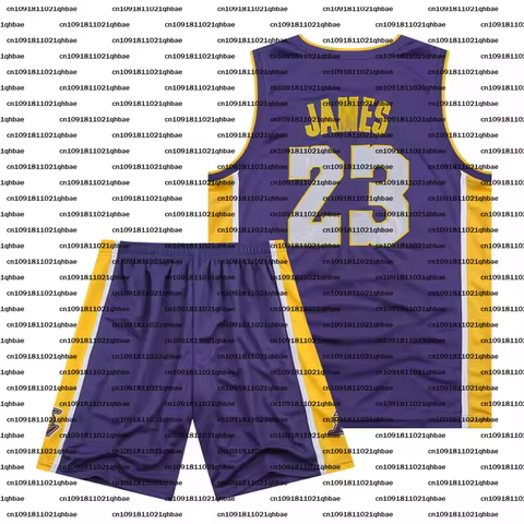Lakers LeBron James V-neck No. 23 Jersey Quick Drying Breathable Sports Suit Children's Adult Short 