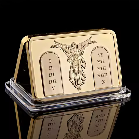Christ Good Friday Jesus And Angel Bullion Bar Souvenir 1OZ Gold Bar For Christian Gifts With Capsul