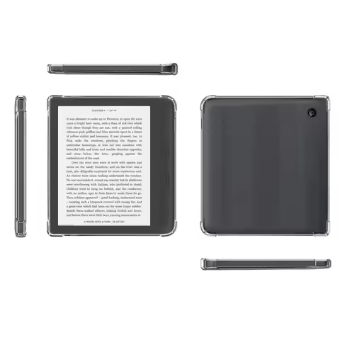 Case for Kobo Libra Colour/Kobo Libra 2 eEader Case 7 inch four corner airbag, TPU shell, transparen