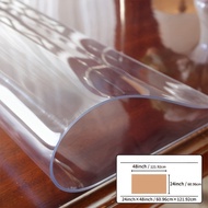 Stain-Resistant Premium Clear PVC Tablecloth Cover - 1mm Thick Rectangular Non-Textile Weave for Off