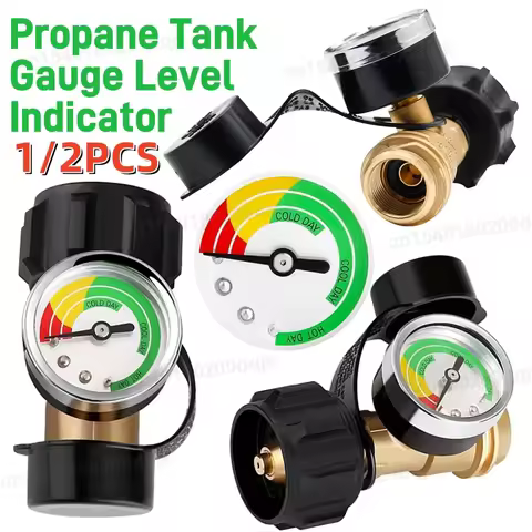 1-2PCS Propane Tank Gauge Level Indicator QCC1/Type 1 Connection Gas Meter Propane Gauge for North A