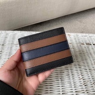 100% Authentic Coach Men Wallet (brown stripe)