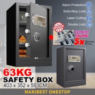 63KG Alarm Digital Safety Box Safe Box Money Box Burglar Safe Box Metal Security Box Home Peti Simpa