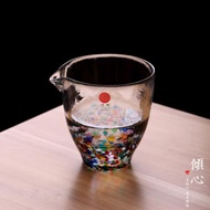 日本原裝進口 津輕純手工彩色公道杯 結婚生日禮物玻璃杯子
