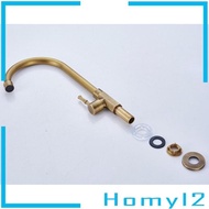 [HOMYL2] 360 Rotate Flexible Sink Basin Faucet Tap Cold Faucet For Kitchen Golden