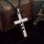 Stainless Steel Death Note Cross Necklace for Men and Women / Death Note Anime Slang Necklace