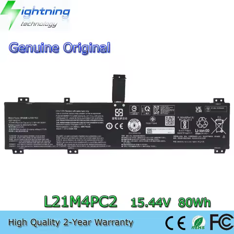 New Genuine L21M4PC2 L21M4PC3 L21D4PC1 15.44V 80Wh Battery for Lenovo Legion 5-15ARH7