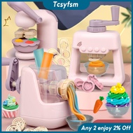 TY   Dough For Kids Sets Ice Cream Noodle Hamburger Maker Machine Cartoon Diy Colorful Plasticine Toys For Girls Boys