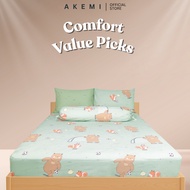 AKEMI Cotton Essentials Jovial Kids Fitted Sheet Set 600TC (Super Single/ Queen/ King)