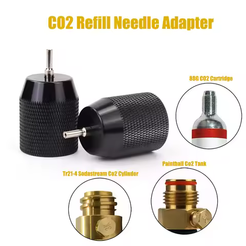 HPA CO2 Refill Needle Adapter Filling Refillable Co2 Cartridge Fit 88G Cartridge , TR21 Sodastream C