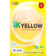 Ik Yellow A4 Copier Paper 70gsm 450's . Kertas Fotostat { READY STOCK } I