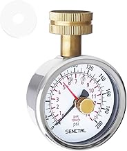 SENCTRL 0-200 psi Water Pressure Gauge Test with Lazy Hand, Lead-Free, 2- 1/2" Dial Size, 3/4" Femal