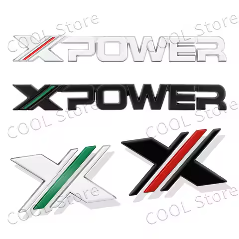 3D Chrome Metal X XPOWER Logo Car Rear Trunk Emblem Badge Nameplate Sticker For MG ZS HS GS 3 5 6 7