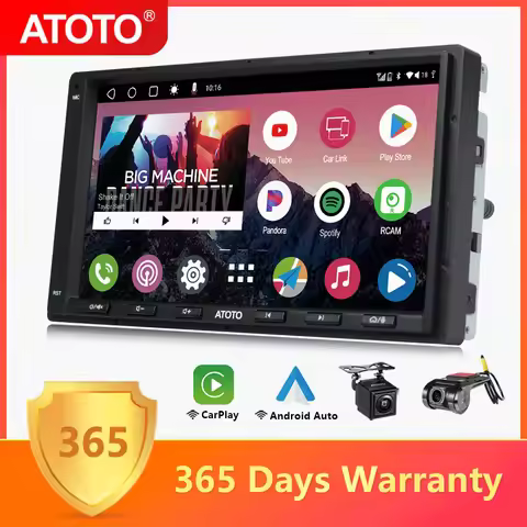 ATOTO 7" 2 Din Car Radio Multimedia Player Android Auto Apple Carplay Screen Wireless Reveiver GPS N