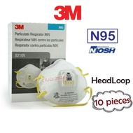 3M 8210 V With Valve N95 Mask- 10 Pieces Per Set TOPENG PELINDUNGAN PERNAFASAN,