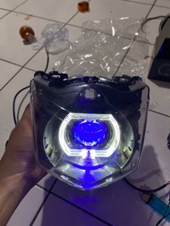 fulset biled beat karbu 3inch biled proji beat karbu lampu depan beat karbu pnp tinggal pasang