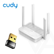 cudy WIFI6 AX3000 Router With AC650 USB Network Card Set Combination (WR3000S+WU650)