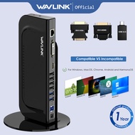 Wavlink Universal Laptop Docking Station 13-in-1 USB Hub Dual Monitor Thunderbolt USB4 HDMI and DVI 