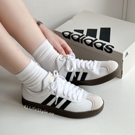 -EJ- ADIDAS NEO VL COURT White Suede Caramel Bottom Flat Version SAMBA ID6015 JQ2470