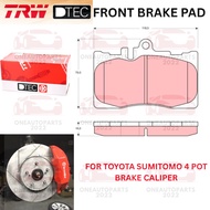 TRW DTEC PREMIUM FRONT BRAKE PAD TOYOTA LEXUS LS430 SUMITOMO 4 POT CALIPER