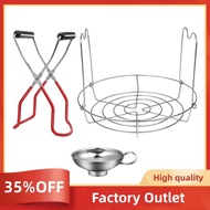 Canning Jar Lifter Kit, Canning Jar Lifter with Grip Handle Stainless Steel Jam Funnel with Steamer 