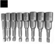 8pcs 1/4 inch Hex Magnetic Nut Driver Socket Set Metric Impact Drill Bits 6 to 13mm Adapter