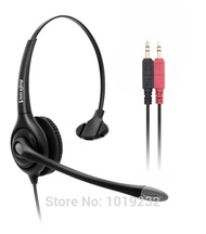 Dual 3.5mm plug or RJ9 plug or 2.5mm plug call center headset，computer laptop notebook headset with