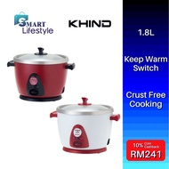 Khind Anshin Rice Cooker - Random Colour (1.8L) RC118M/Anshin Fuzzy Logic Rice Cooker With Buffalo I