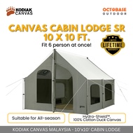 KODIAK CANVAS - CABIN LODGE SR 10’X10’ TENT WATERPROOF WINDPROOF HEAVYDUTY LONGLASTING HYDRA-SHIELD 