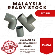 PVC Pipe Fitting Paip PVC Connector Socket Elbow Tee 15MM