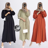 SHAFA MIDI DRESS BUSUI // GAMIS MIDI DRESS BUSUI SIMPLE WARNA PASTEL