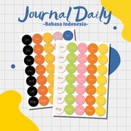 Dotted Daily Journal Sticker Daily Bhs Journal Sticker. Indonesia Aesthetic Daily Journal Sticker/