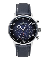 lz129 Hindenburg Mens Analog Quartz Watch with Leather Bracelet 8086-3n