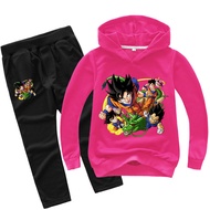 Dragons Guko Boys Hoodies Set Girls Long Sleeve Hooded Tops Jogger Children's Clothing Anime Cartoon Series Hot Stamping Sports Hoodie Sweater + Wide Mouth Trousers Q005