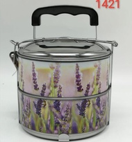 LUNCH BOX STAINLESS STEEL (14CM X 2)