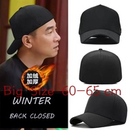 Baseball Cap Winter Warm Big Head Thickened Trucker Cap high top Dad Hat55-60cm 60-65cm
